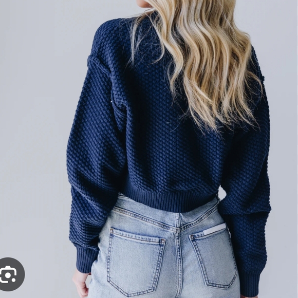 Free People Lila Cardigan in Sky Captain  XS NWT - Picture 2 of 13